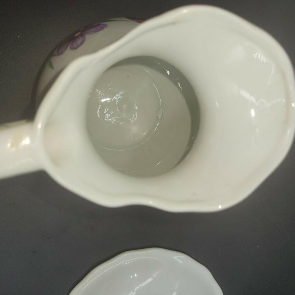 Vintage Hand Painted Japan Ceramic Pitcher & Match - Picture 5 of 6